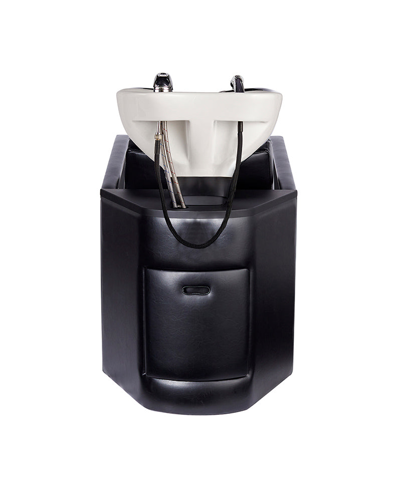 Lambert - Sort vaskestol - Hvid kumme